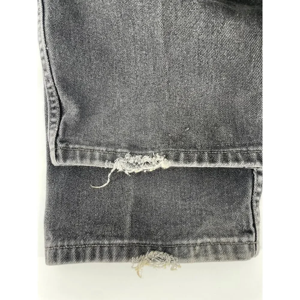 VNTG 2003 Levi’s 505 Jeans Men’s 36x34 Relaxed Fit Charcoal Wash Y2K Distressed
